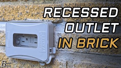 how to cut brick wall for electrical box|recessing receptacle in brick.